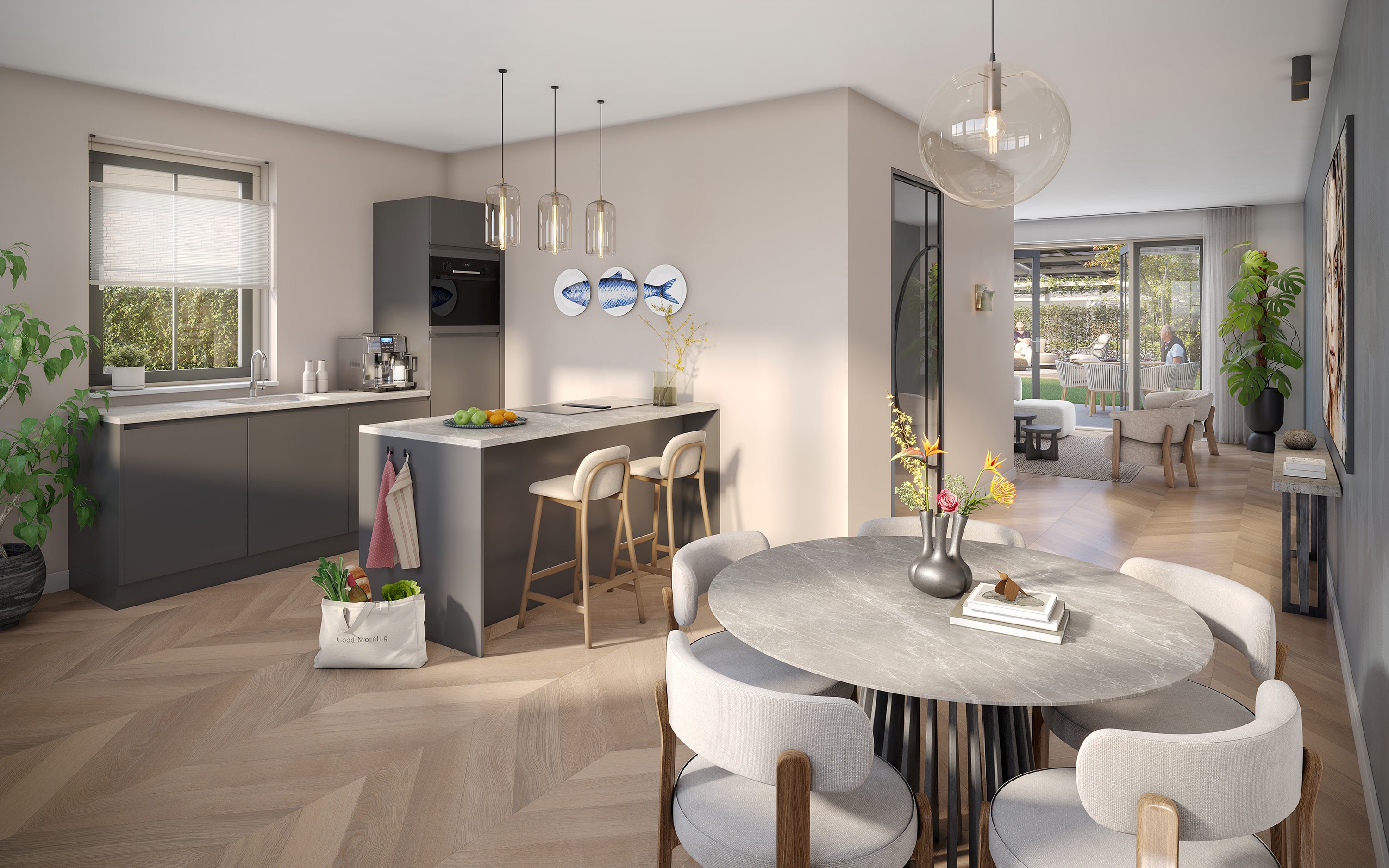 interieur impressie - keuken met eettafel