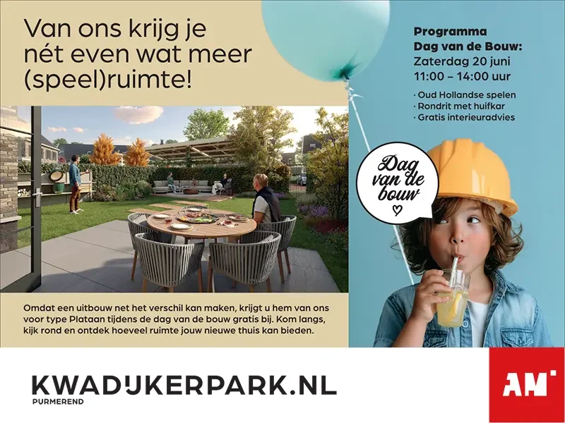 Eén Dag. Eén kans. Gratis uitbouw bij je nieuwe woning!